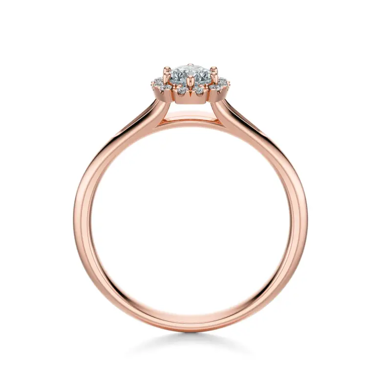 Pierścionek z różowego złota z diamentami AJPZ_075